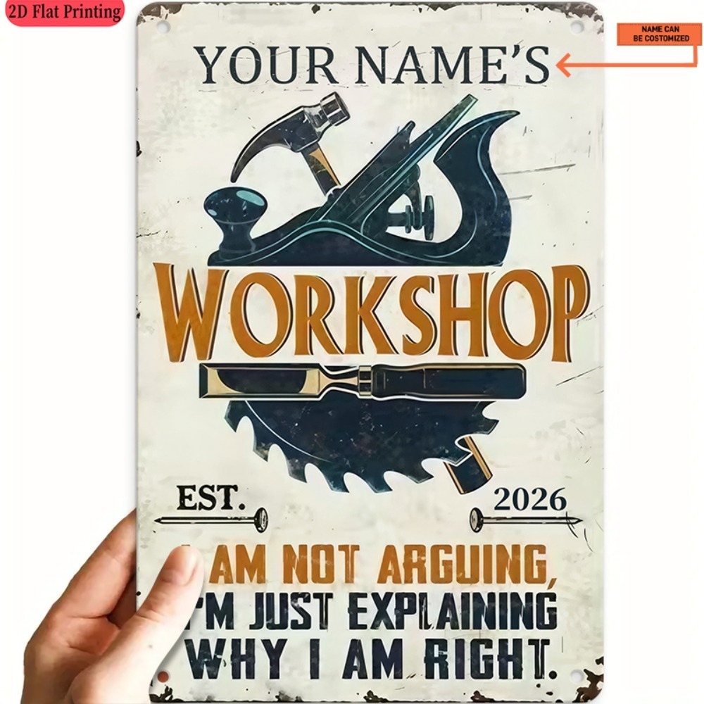 Workshop Tools And Names - [2D Piatto] 1 pz. Targa in