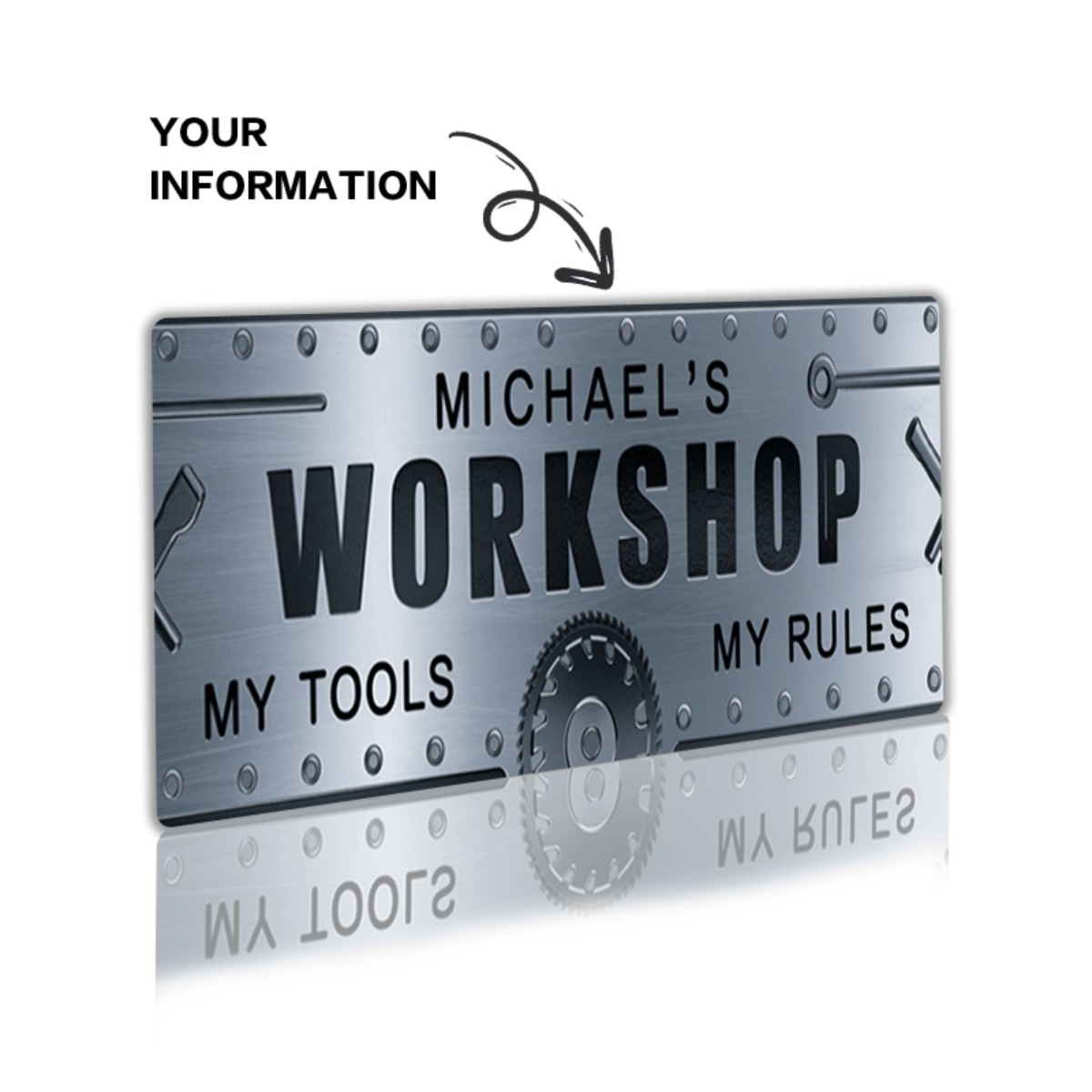 Targa in Alluminio Personalizz - Workshop Tools And Names recensione e prezzo