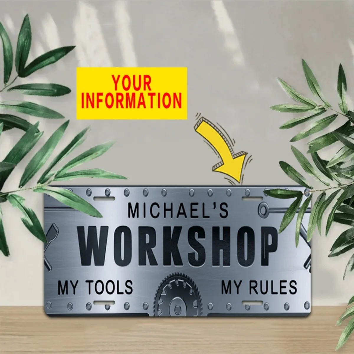 Targa in Alluminio Personalizz - Workshop Tools Wall recensione e prezzo
