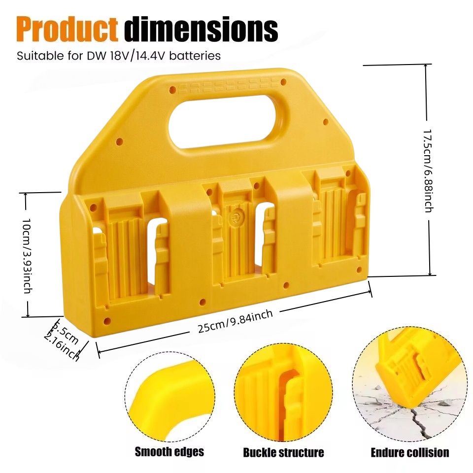 Supporto per batterie Dewalt 1 - Tools In Electrical Workshop recensione e prezzo