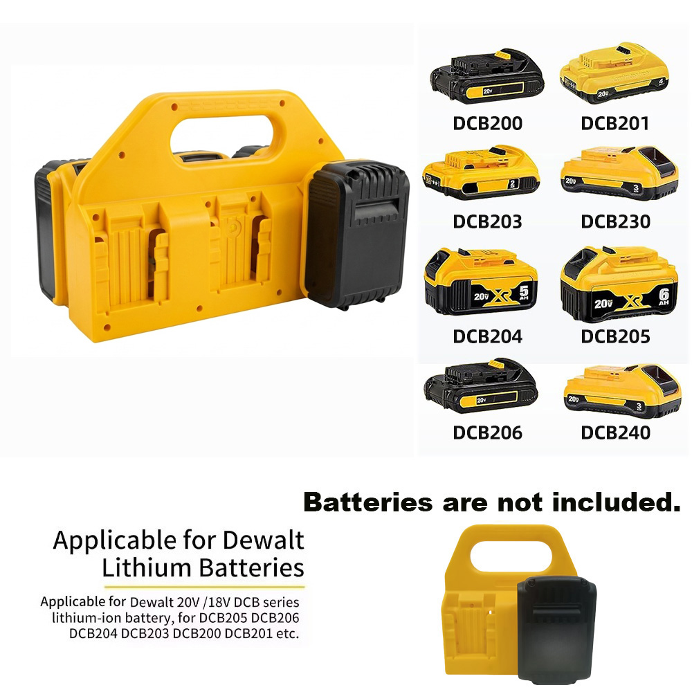 Supporto per batterie Dewalt 1 - Tools In Electrical Workshop recensione e prezzo